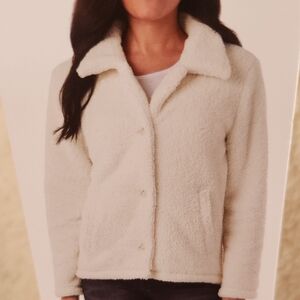 32 Degrees Women's Off-White Teddy Jacket